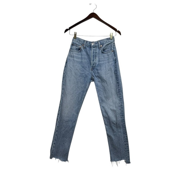 AGOLDE Riley High Rise Straight Crop Jeans Zephyr 25 - Picture 6 of 12